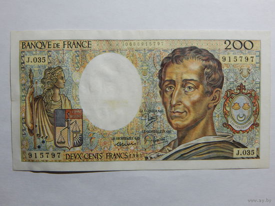 Франция 200 франков 1985 г