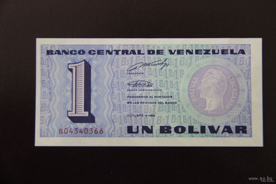 Венесуэла 1 боливар 1989 UNC