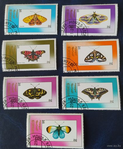 Монголия 1990 бабочки .