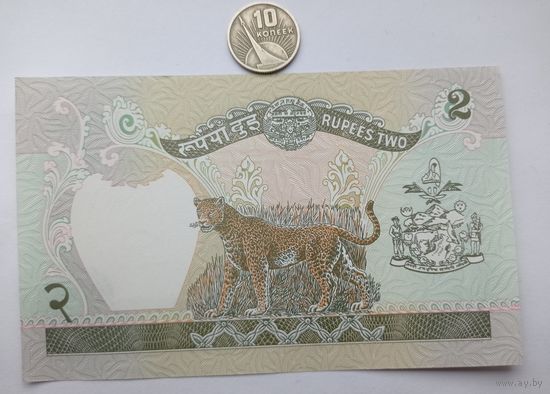Werty71 Непал 2 рупии 2000 - 2001 UNC банкнота