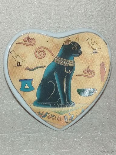 Магнит Египет кошка Магнитик на холодильник фарфор