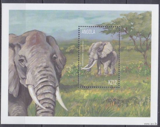 2000 Ангола 1552/B84 Слоны 6,00 евро