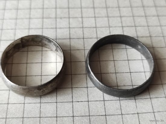 Кольцо серебро 2шт