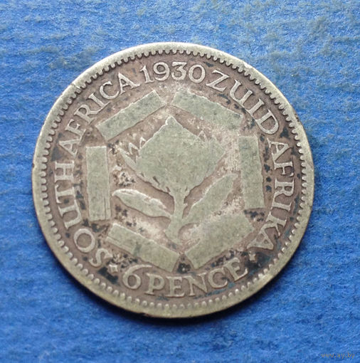 Южная Африка Британский доминион 6 пенсов 1930 Георг V