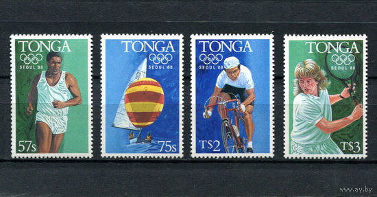 Королевство Тонга - 1988 - Летние Олимпийские игры - [Mi. 1027-1030] - полная серия - 4 марки. MNH.  (Лот 209AL)