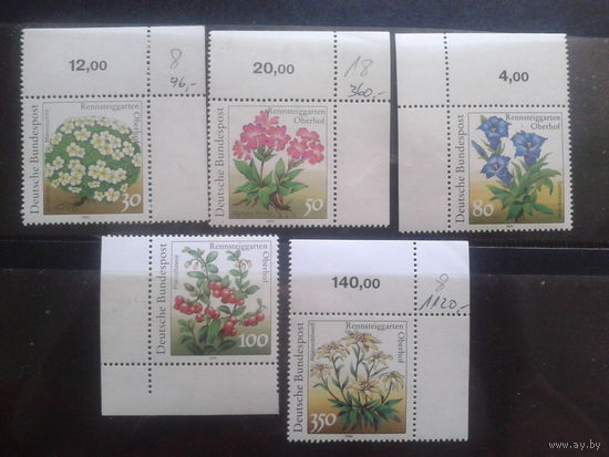 Германия 1991 Цветы** Михель-9,5 евро полная серия