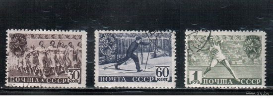 СССР-1940, (Заг.649-652),  гаш. , Спорт