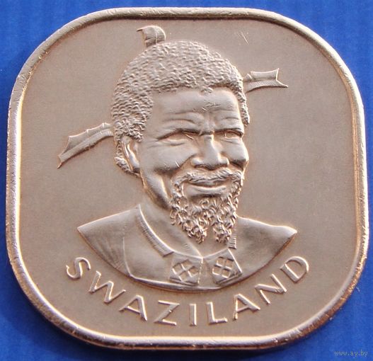 Эсватини (Свазиленд) 2 цента 1975 год КМ#22 "Правитель Король - Собхуза II" Тираж: 1.500.000 шт