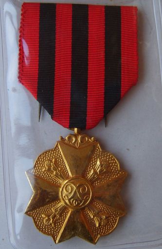 Бельгия.Гражданский Знак Отличия за Долговременную Административную Службу Медаль 1-го класса