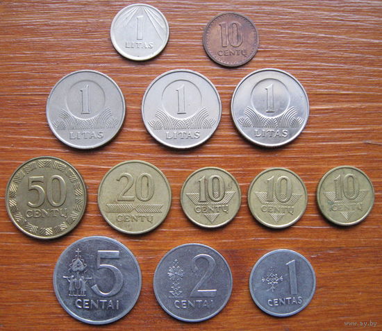 Литва. Набор из 13 монет.