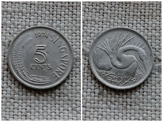 Сингапур 5 центов 1974