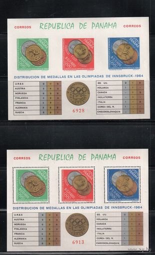 Панама-1964 (Мих.Бл.28А+В) , **  , Спорт,  ОИ-1964,