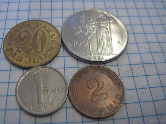Четыре монеты/8 с рубля!