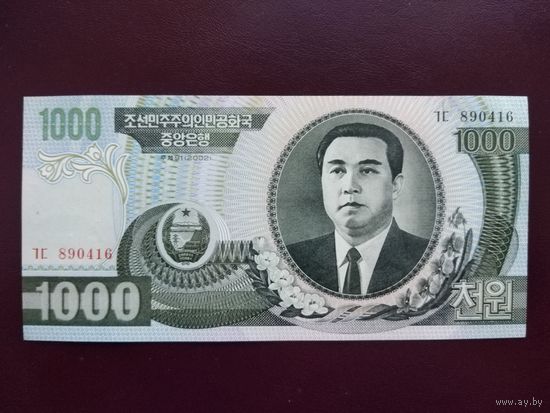Северная Корея 1000 вон 2002 UNC