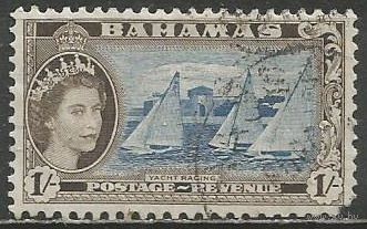 Багамы. Королева Елизавета II. Парусная регата. 1954г. Mi#173.