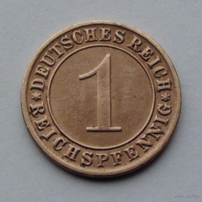 Германия - Веймарская республика 1 рейхспфенниг. 1931. E