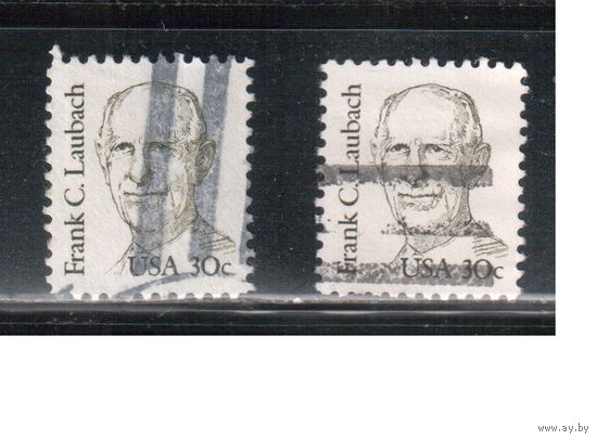 США-1984, (Мих.1707 А +F) , гаш , Стандарт, Личности,Филолог (одиночка), 2 зубцовки(1)