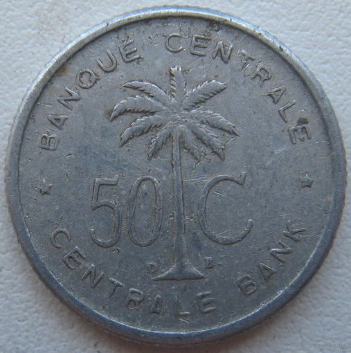 Бельгийское Конго (Руанда - Урунди) 50 сантимов 1955 г.