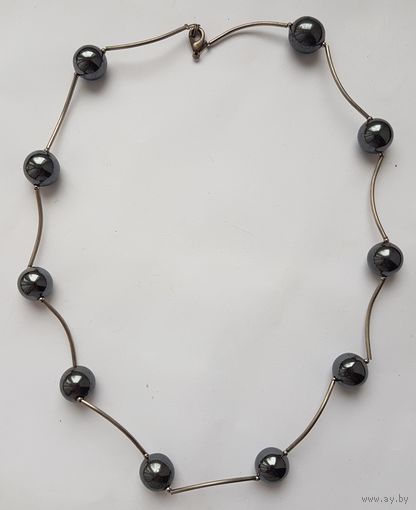 Бусы. Камень. Шары. Ожерелье. 70-е годы. Длина 50 см