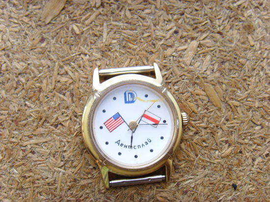 Часы наручные Дентсплай Луч . Бел-чырвона-белы сцяг . Флаг . Реклама  Беларусь - США