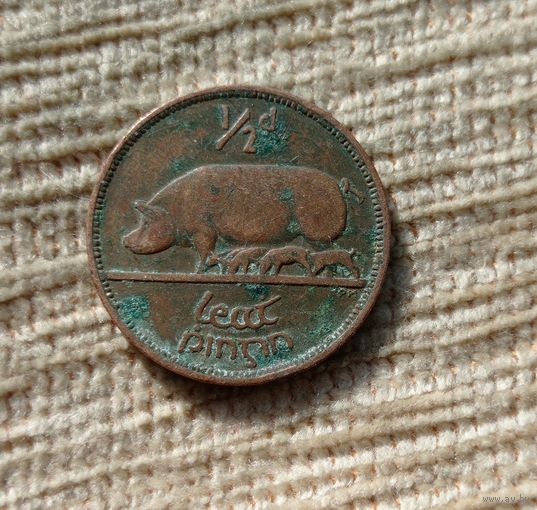 Werty71 Ирландия 1/2 пенни 1941 Свинья с поросятами арфа