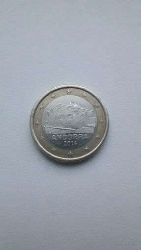 АНДОРРА 1 евро 2016 год