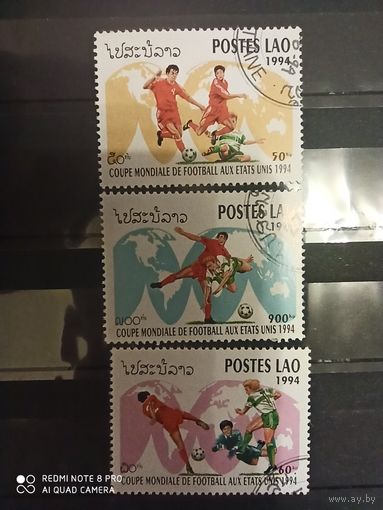 Лаос 1994, 3 марки футбол