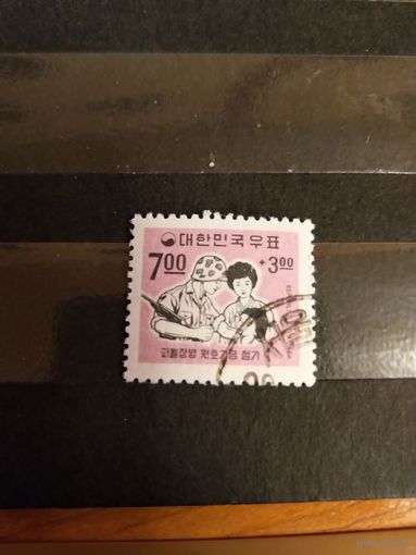 1967 Южная Корея почтово-благотворительная в пользу фонда корейских войск во Вьетнаме выпускалась одиночкой(4-14)