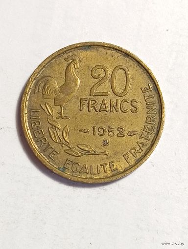 Франция  20 франков 1952 года . В
