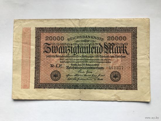 Германия 20.000 марок (серия R-LE)
