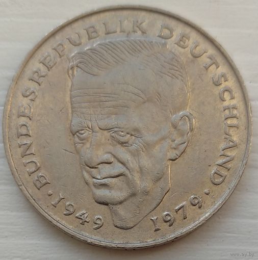 Германия 2 марки 1986  D Курт Шумахер. Возможен обмен