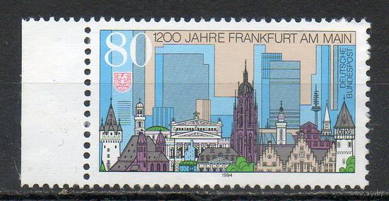 1200 лет г. Франкфурт-на-Майне ФРГ 1994 год серия из 1 марки