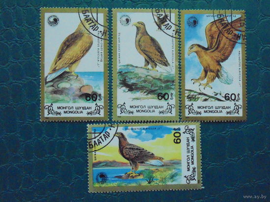 Монголия  1988г. Птицы
