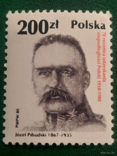 Польша 1988. Josef Pilsudski 1867-1935
