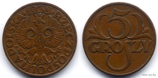 5 грошей 1938, Польша