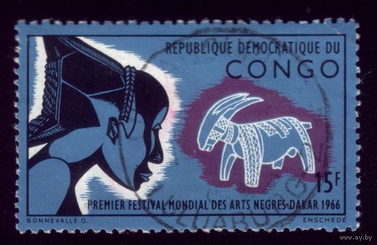 1 марка 1966 год Конго 256