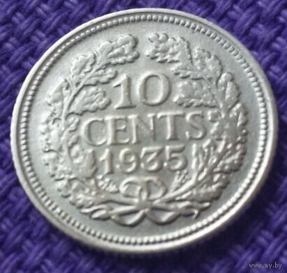 10 центов 1935 года. Нидерланды.