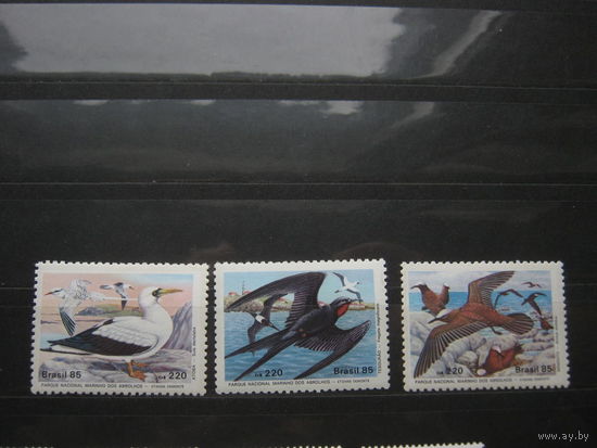 Марки - Бразилия фауна птицы 1985