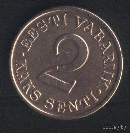 Эстония 2 цента 1934 г. Не плохая!!!