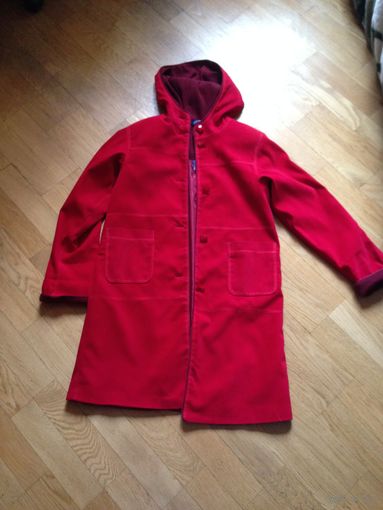 Красное пальто на осень/весну S-M, из Польши, мин. цена, так как переезжаю