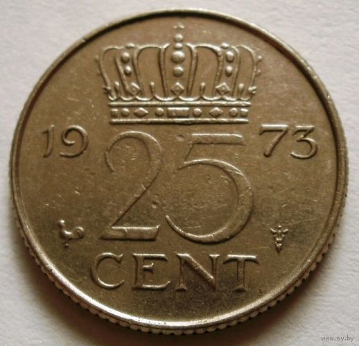 25 центов 1973 Нидерланды