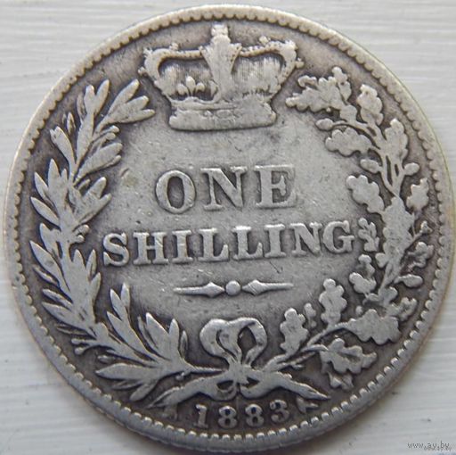 18. Великобритания 1 шиллинг 1883 год. серебро
