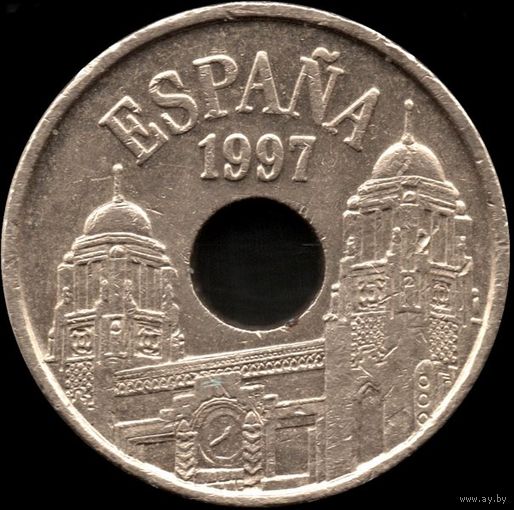 Испания 25 песет 1997 г. КМ#983 (13-13)