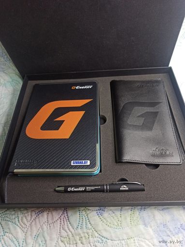 G-Energy Подарочный набор кредитница , записная книжка и ручка