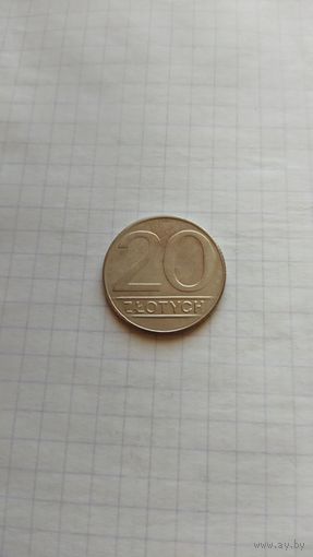 20 злотых 1989 г. Польша.