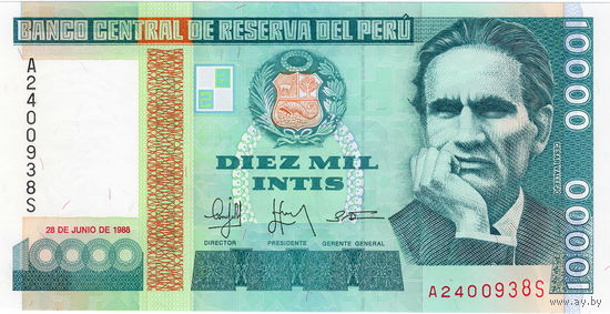 Перу, 10 000 инти, 1988 г., UNC