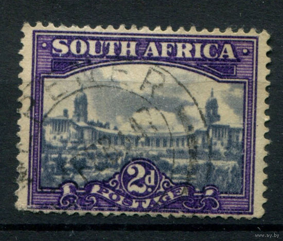 Британские колонии - Южная Африка - 1933/49г. - ландшафты, 2 P, перфорация 14, South Africa - 1 марка - гашёная. Без МЦ!