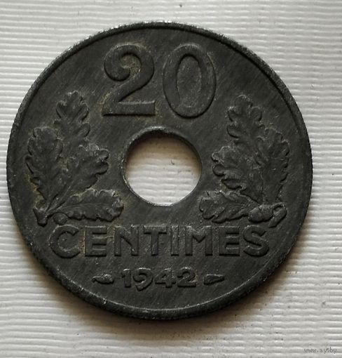 20 сантимов 1942 г. Франция