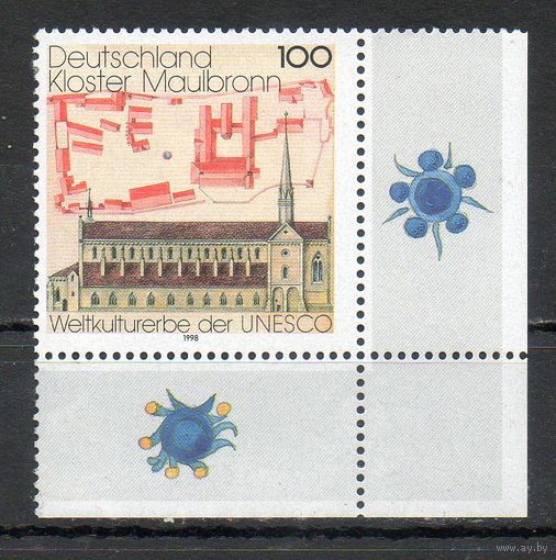Всемирное наследие ЮНЕСКО Монастырь ФРГ 1998 год серия из 1 марки