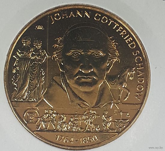 Германия 10 евро 2014 250 лет со дня рождения Иоганна Готфрида Шадова